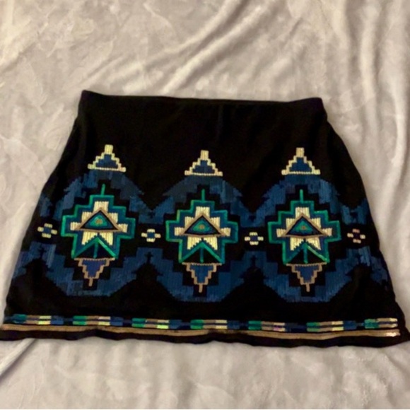 BONGO Sequin Embellished Mini in Black, Blue & Silver - Picture 1 of 3